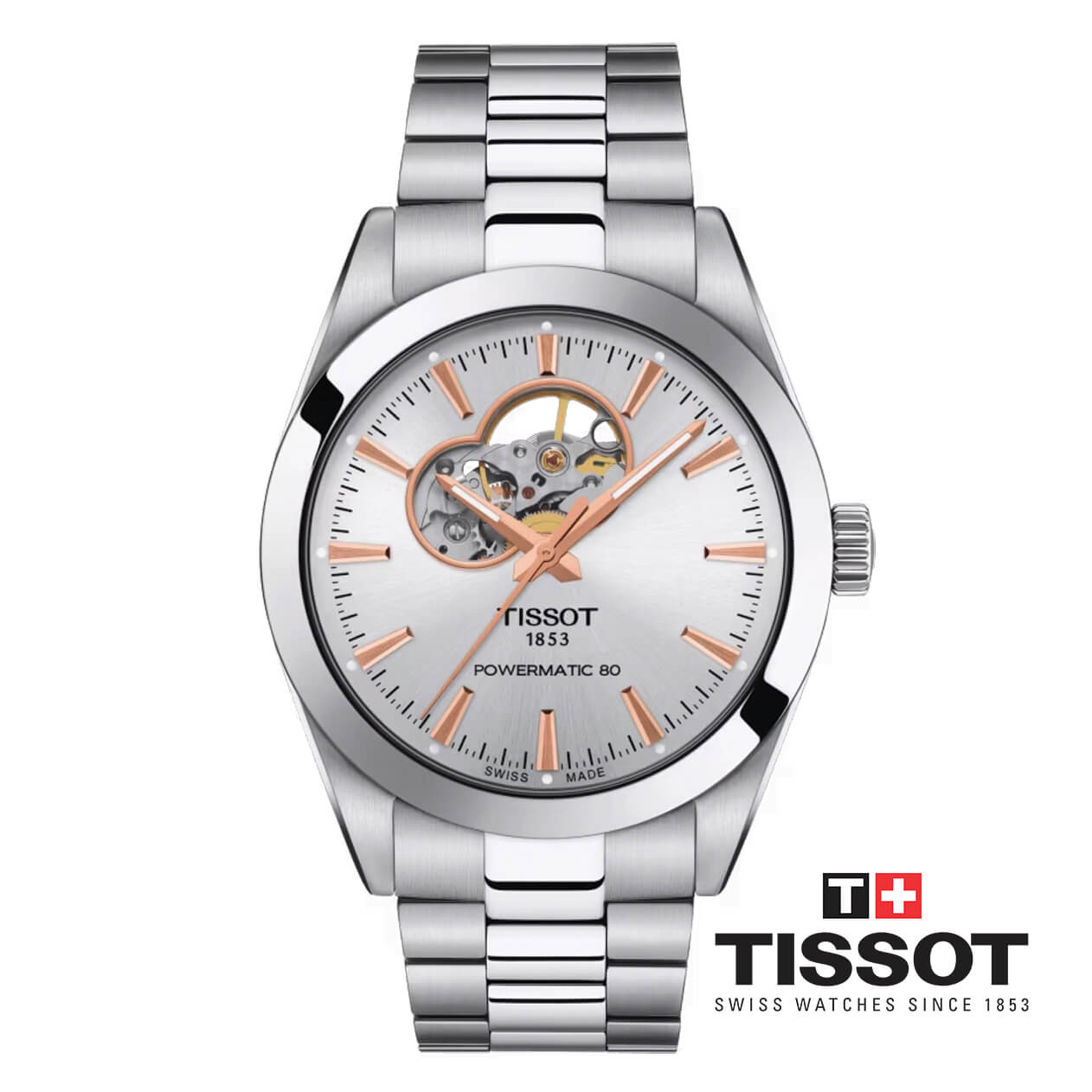 ĐỒNG HỒ NAM TISSOT GENTLEMAN POWERMATIC 80 OPEN HEART T127.407.11.031.01